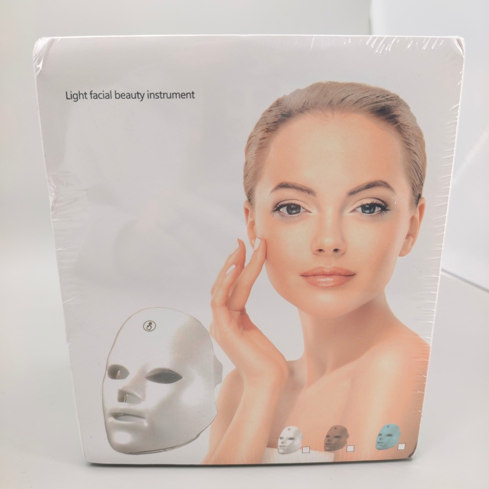 LED Light Facial Beauty Instrument Skin Care Mask Therapy Anti-Aging Acne White